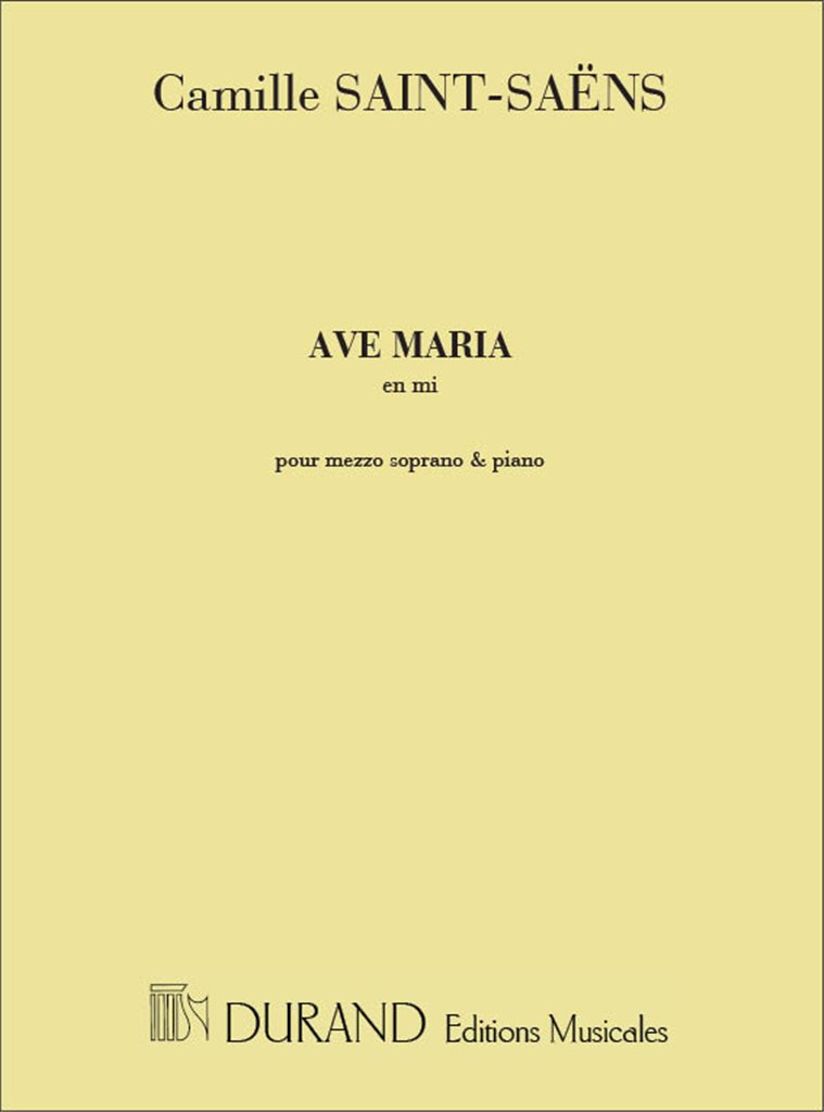 Ave Maria En Mi, Pour Mezzo-Soprano Et Piano